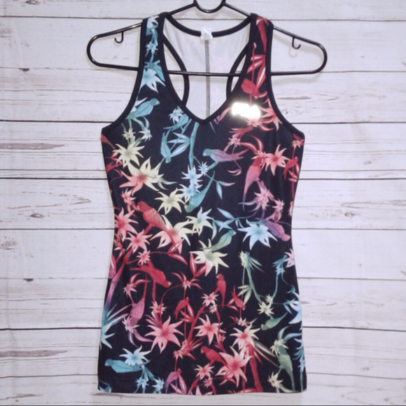 Fila Multi-Color Floral Bird Racerback Sport Tank - Picture 1 of 5